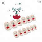 24PCS Kids Christmas Fake Nails Press On Model #016
