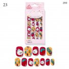 24PCS Kids Christmas Fake Nails Press On Model #023