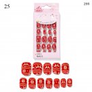 24PCS Kids Christmas Fake Nails Press On Model #025