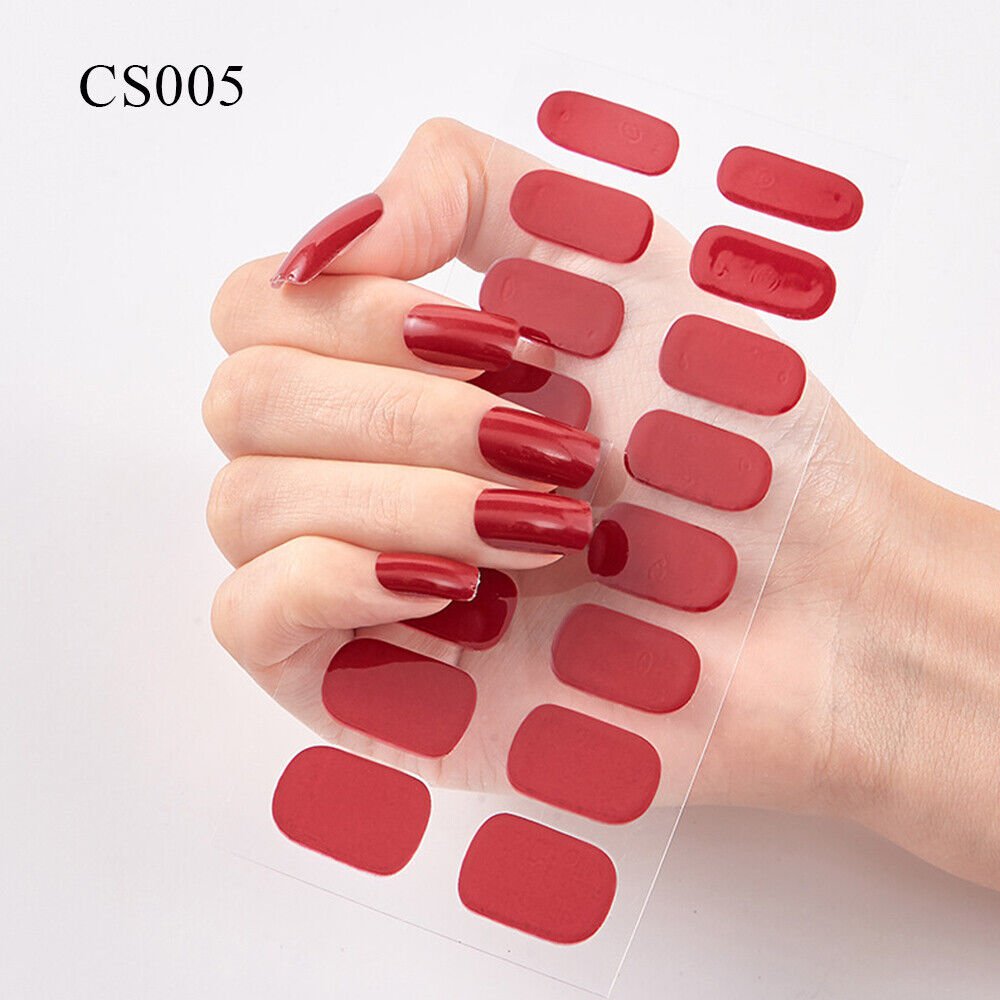 16 Tips #CS005 Full Size Nail Wraps Stickers Manicure 3D Strips CA