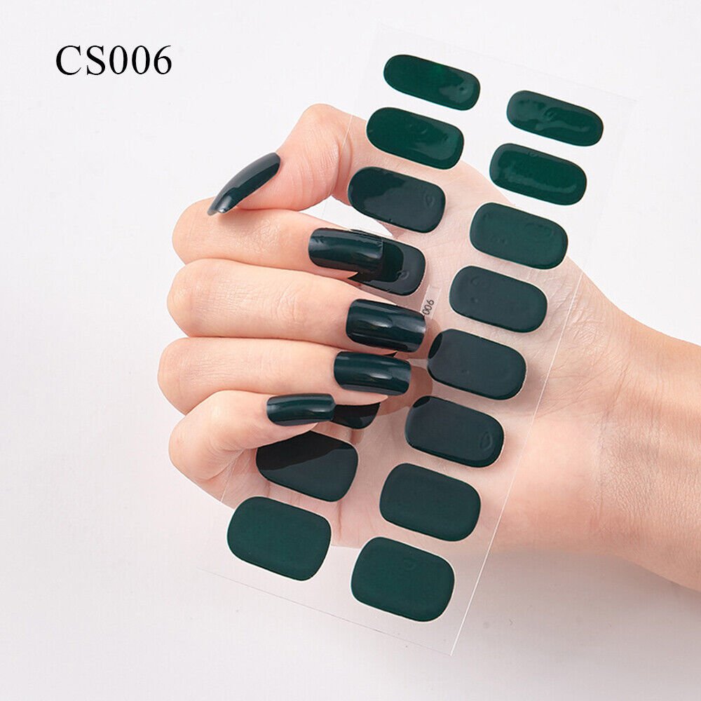 16 Tips #CS006 Full Size Nail Wraps Stickers Manicure 3D Strips CA