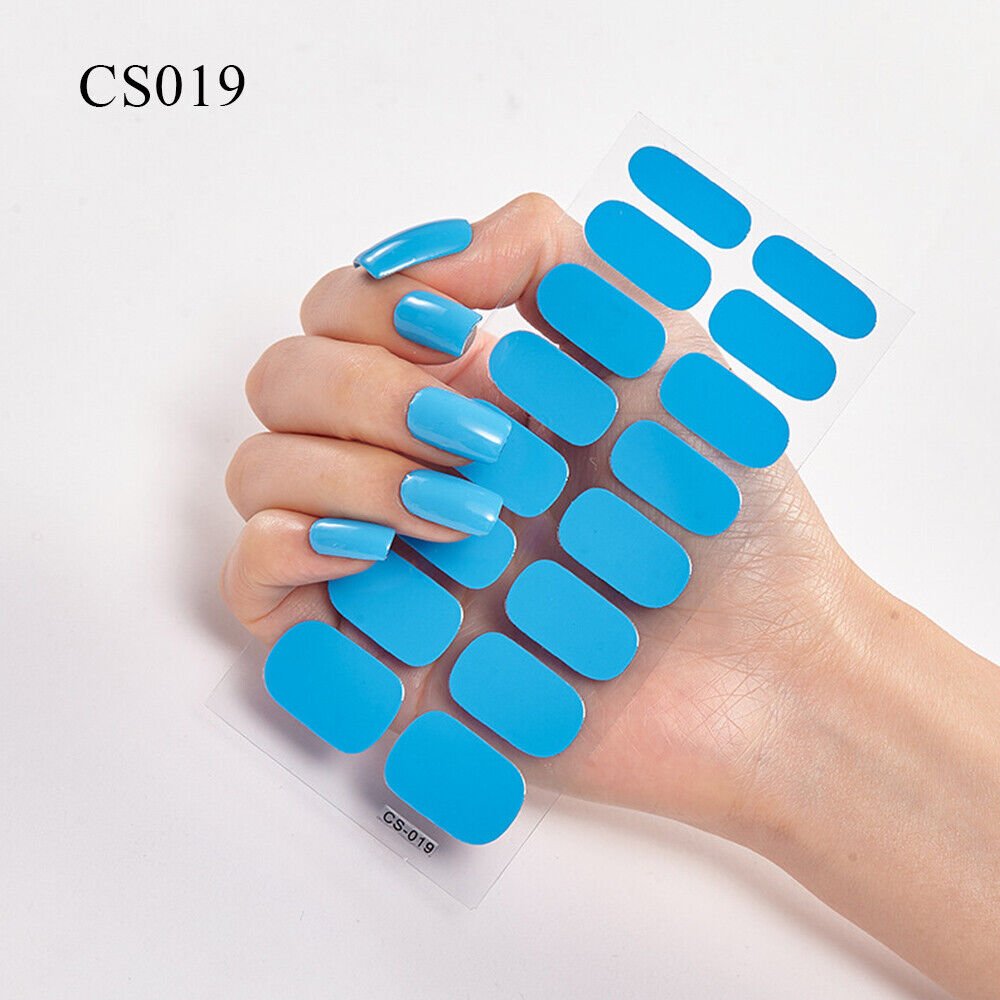 16 Tips #CS019 Full Size Nail Wraps Stickers Manicure 3D Strips CA
