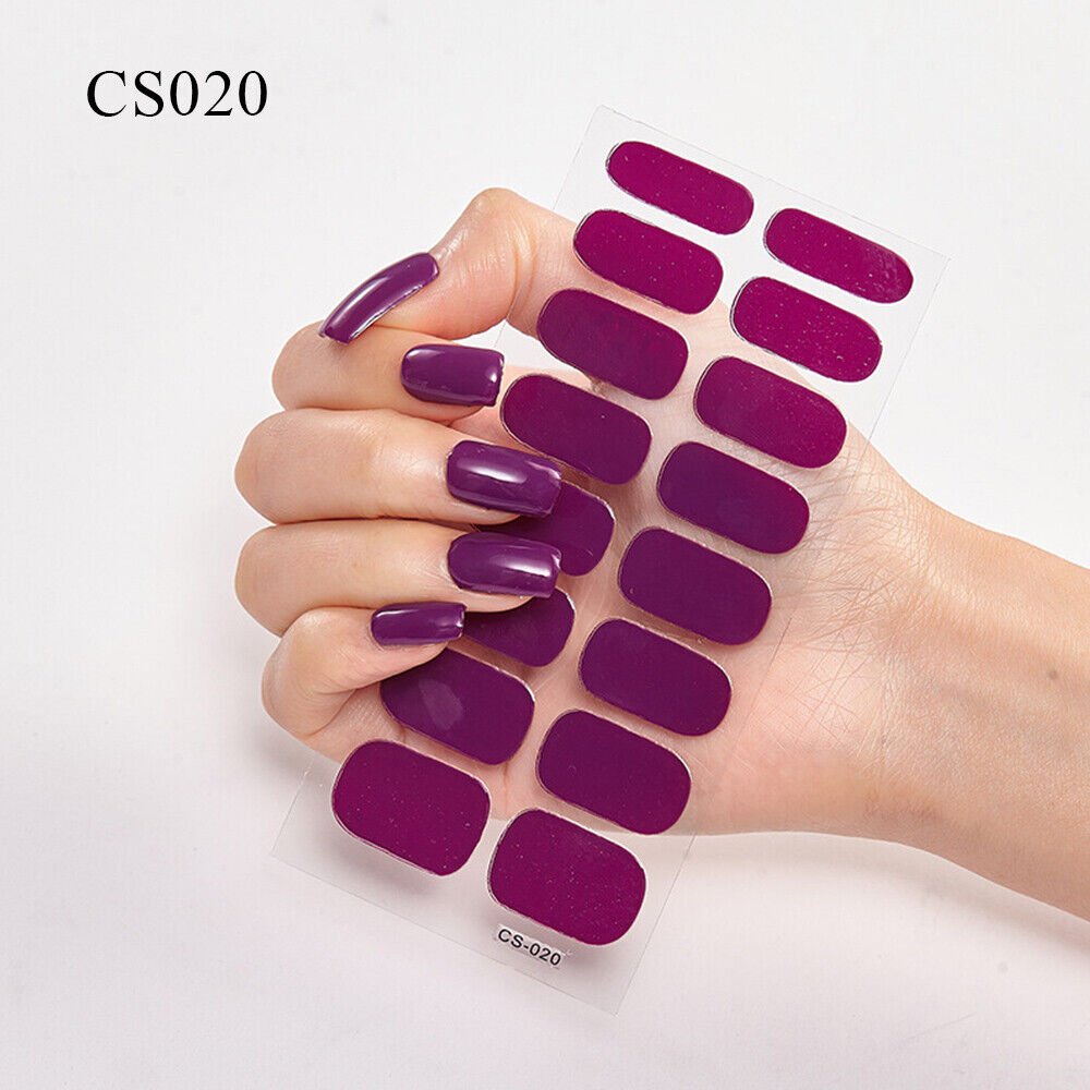 16 Tips #CS020 Full Size Nail Wraps Stickers Manicure 3D Strips CA