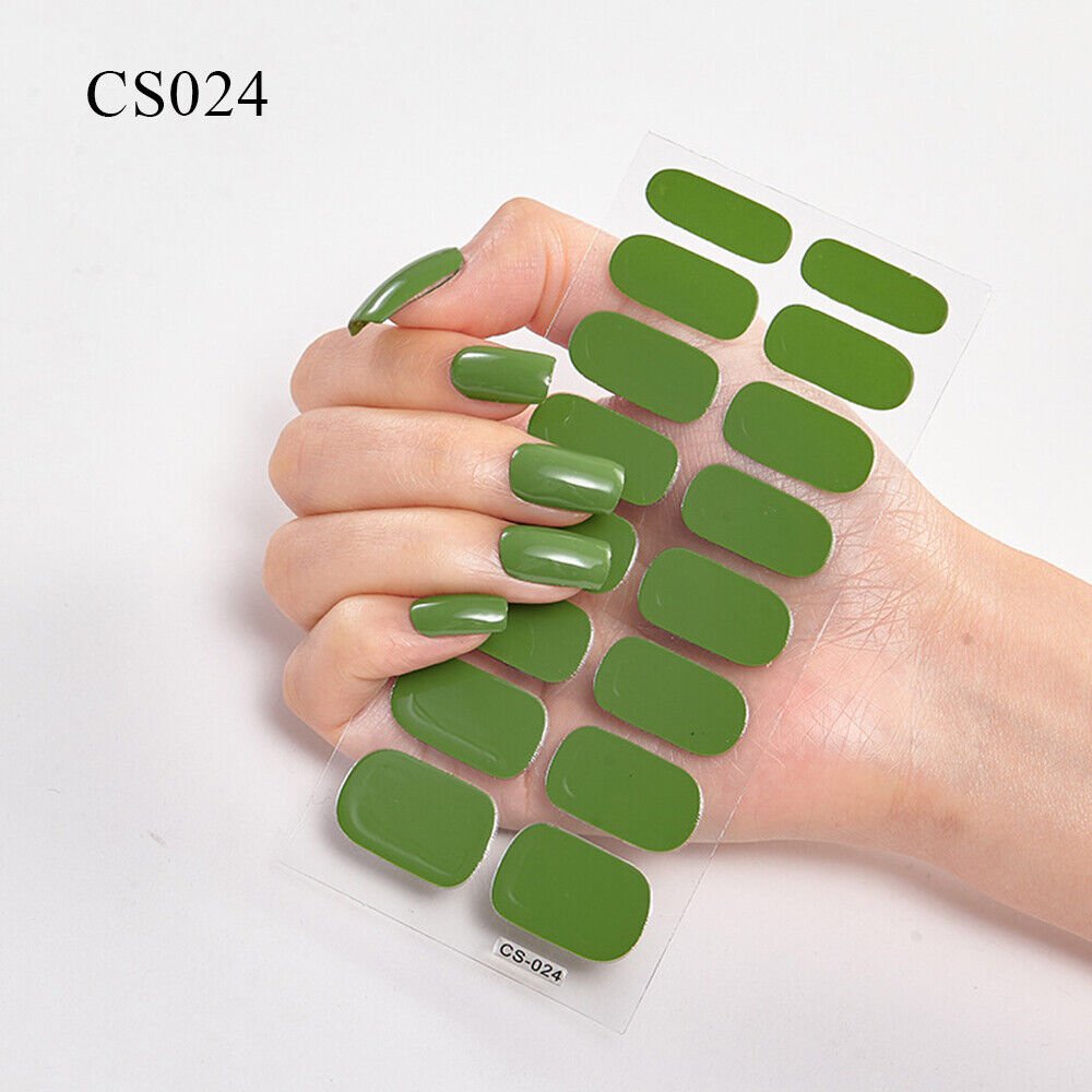 16 Tips #CS024 Full Size Nail Wraps Stickers Manicure 3D Strips CA