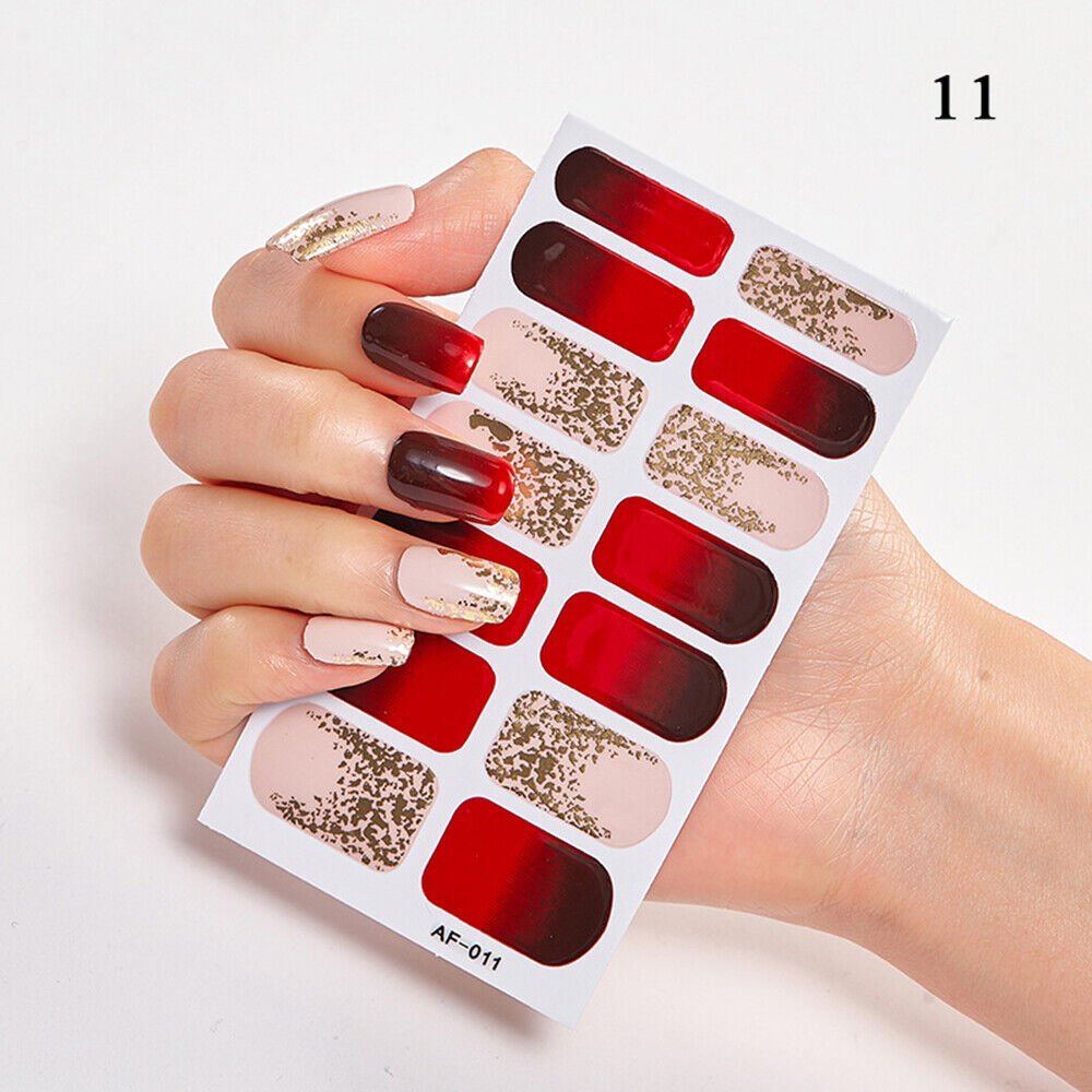 Patterned Nail Art Sticker Manicure Decal Full Nail #AF-011