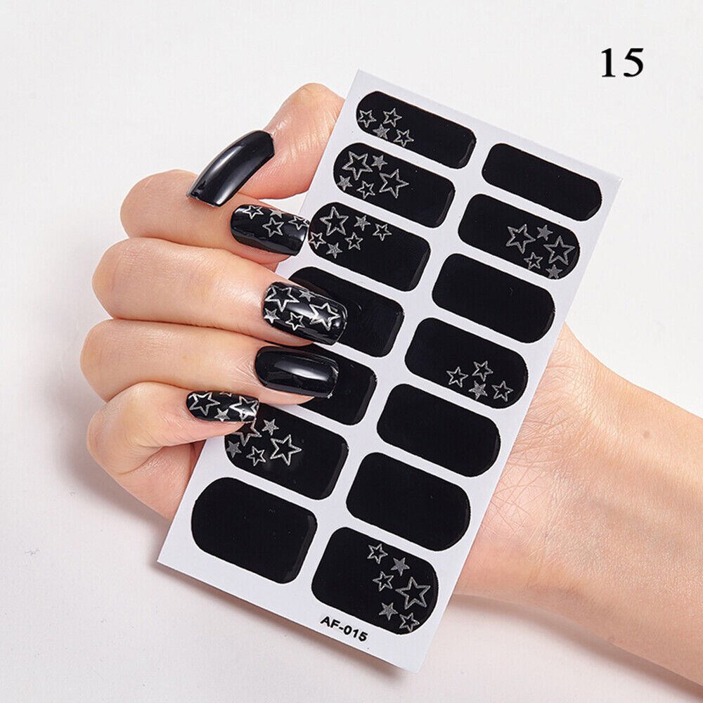 Patterned Nail Art Sticker Manicure Decal Full Nail #AF-015