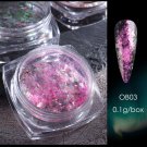 Duo Chrome Chameleon Nail Flakes Nails Powder Colour #OB03