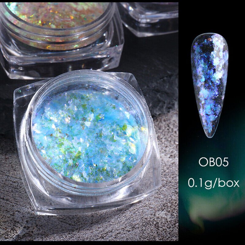 Duo Chrome Chameleon Nail Flakes Nails Powder Colour #OB05
