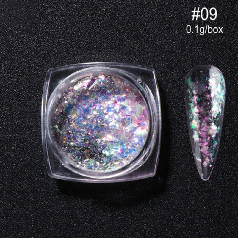Duo Chrome Chameleon Nail Flakes Nails Powder Colour #OB09