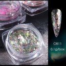Duo Chrome Chameleon Nail Flakes Nails Powder Colour #OB11