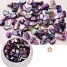 Colorful Shell Fragments Nail Art Decorations Ornaments Purple
