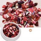 Colorful Shell Fragments Nail Art Decorations Ornaments Red
