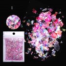 Irregular Candy Paper Nail Flakes Laser Glitter #Color 1