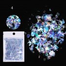 Irregular Candy Paper Nail Flakes Laser Glitter #Color 4