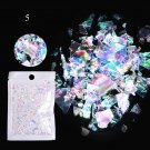 Irregular Candy Paper Nail Flakes Laser Glitter #Color 5