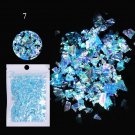 Irregular Candy Paper Nail Flakes Laser Glitter #Color 7