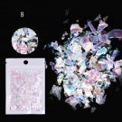 Irregular Candy Paper Nail Flakes Laser Glitter #Color 8