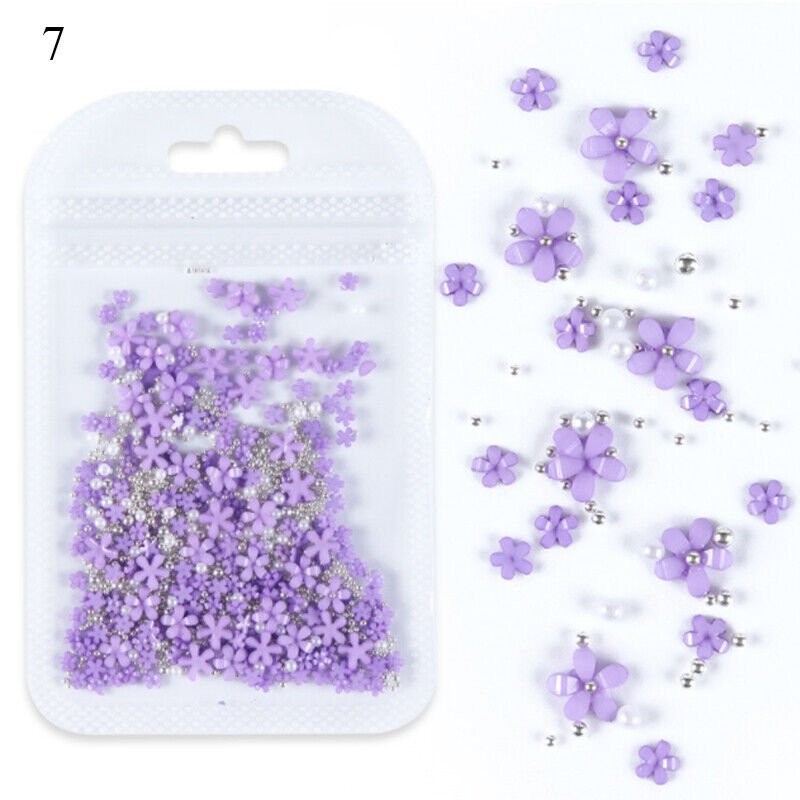 3D Acrylic Flowers Beads Nail Art Decoration Mixed #Model 07