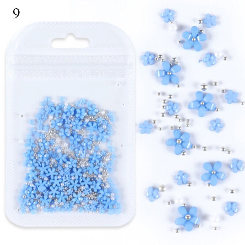 3D Acrylic Flowers Beads Nail Art Decoration Mixed #Model 09