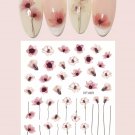 1 sheet Beautiful Flower Print Nail Art Sticker Nail Decals Nail Decoration