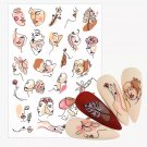 1 sheet Abstract Figure Graphic Nail Art Sticker Nail Decals Nail Decoration
