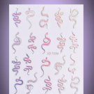 1 sheet Holographic Snake Pattern Nail Art Sticker Nail Decals Nail Decoration