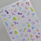 1pc Colorful Jelly Balloon Animal Desig Self Adhesive Nail Art Sticker Manicure