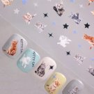 1set Lovely Cat Pattern Nail Art Stickers Nail Decals Nail Decoration