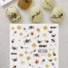 1 Sheet Bee Nail Sticker Bee Animal Self-Adhesive Nail Art Decals For Spring