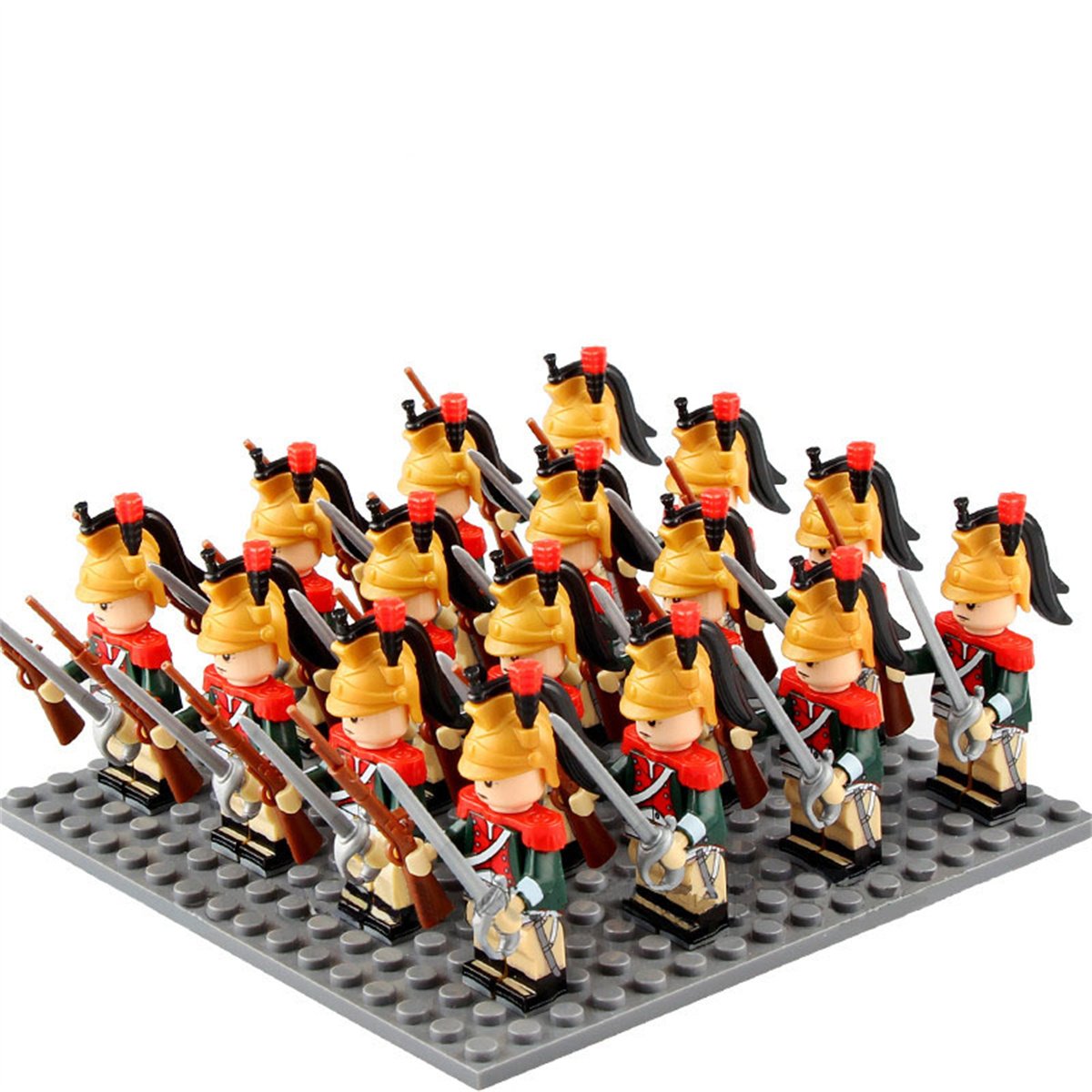 16pcs French Dragoons Cavalry Napoleonic Wars Custom Minifigures Set
