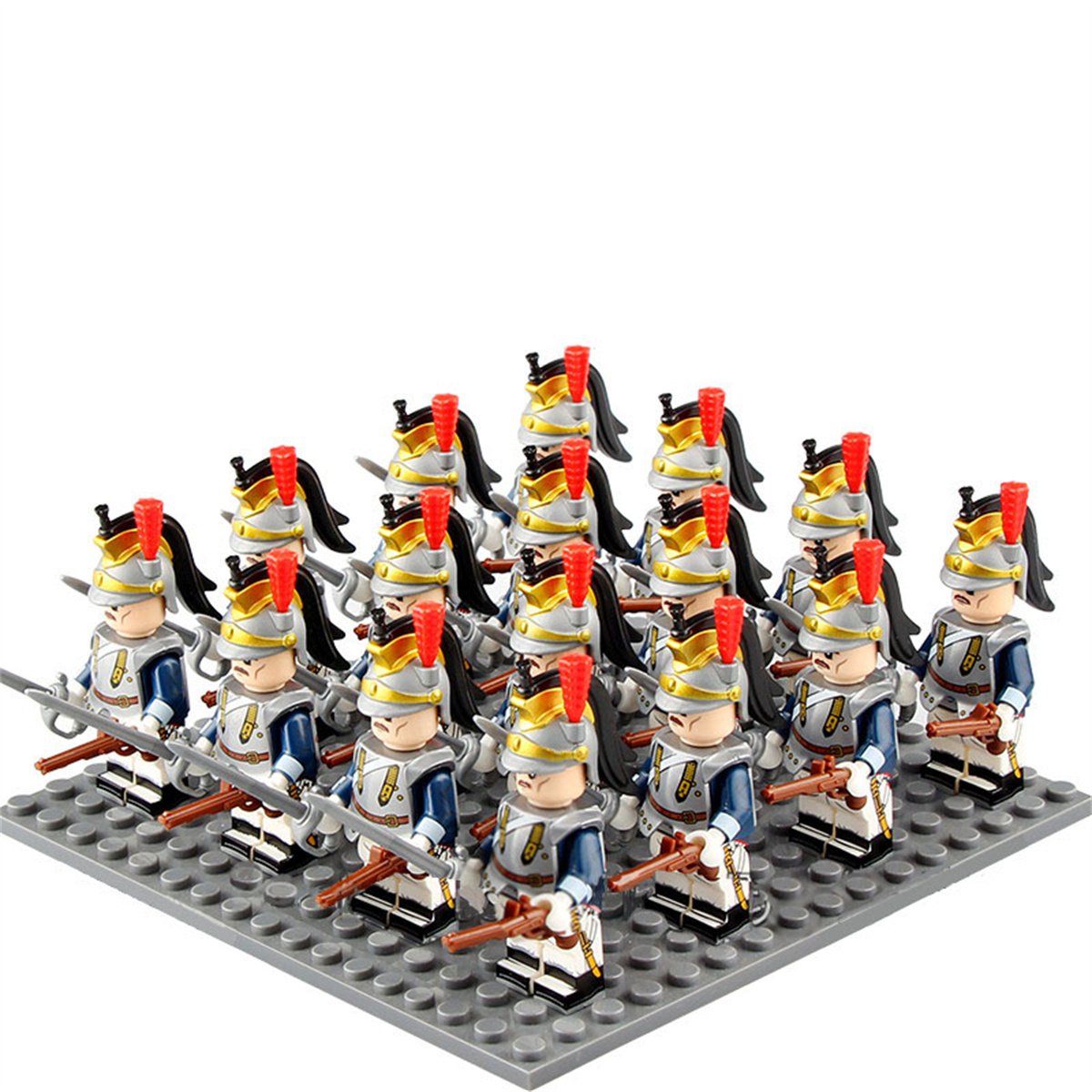 16pcs French Cuirassier Cavalry Napoleonic Wars Custom Minifigures Set