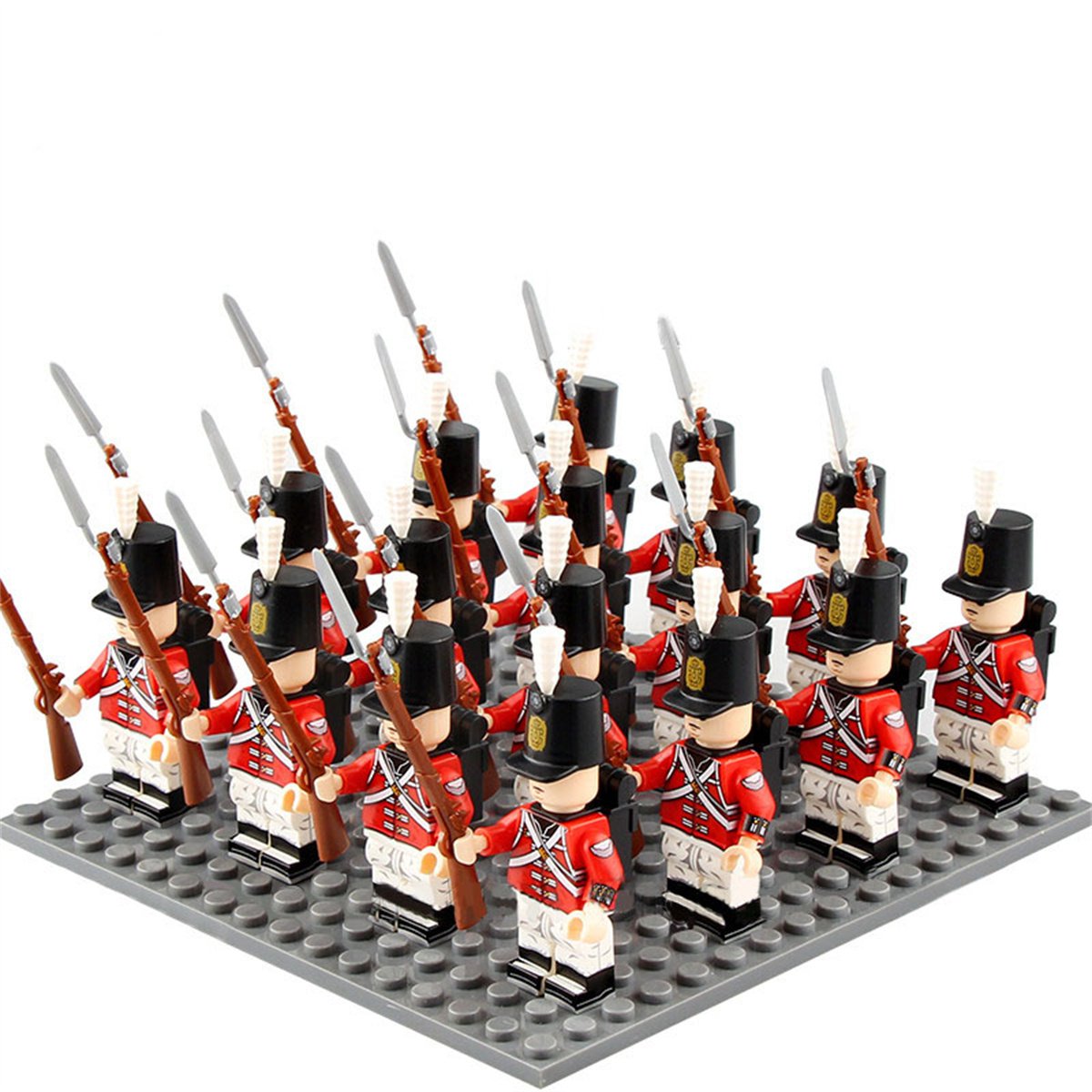 16pcs British Fusilier Soldiers Napoleonic Wars Custom Minifigures Set