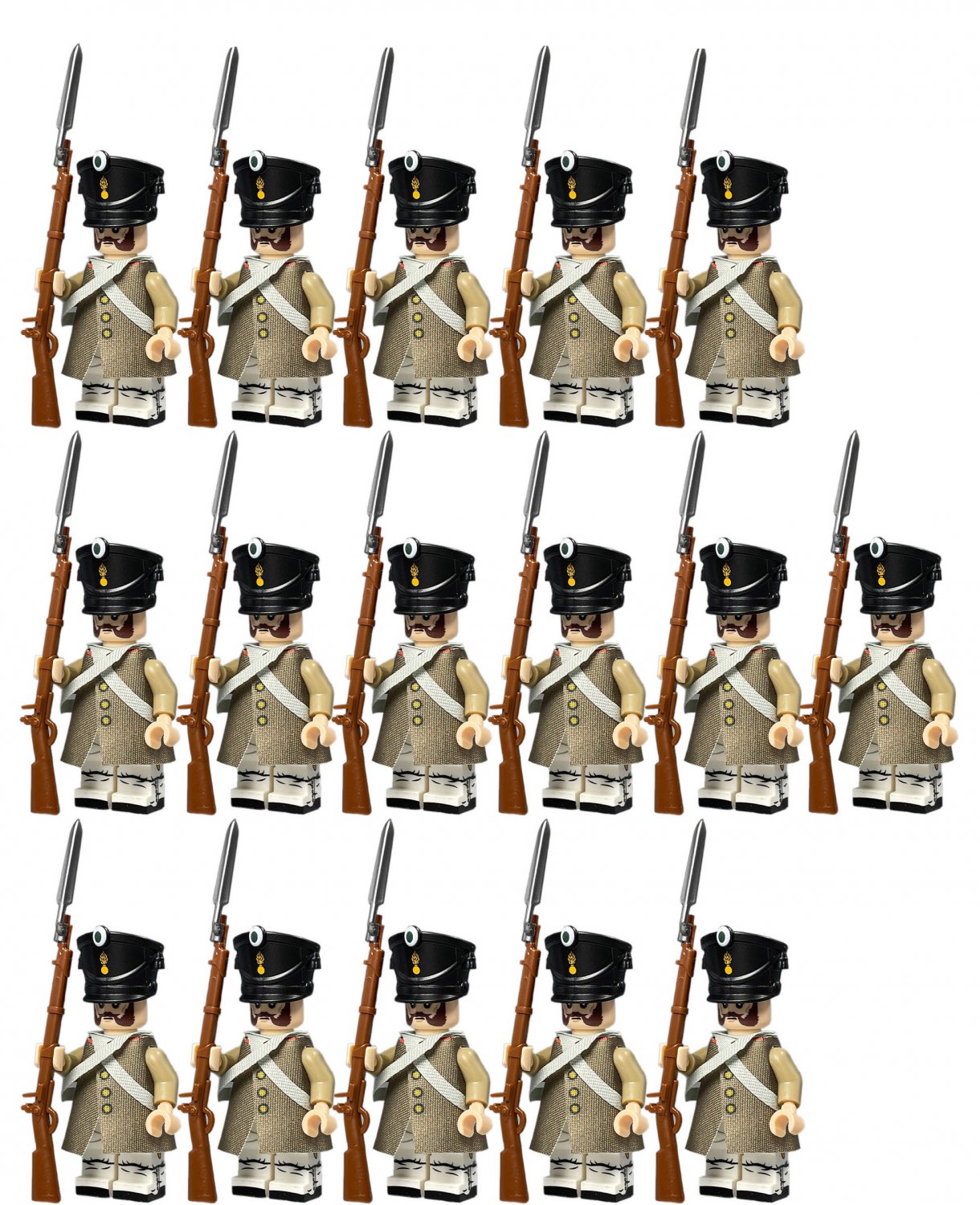 16pcs Russian Line Infantry Napoleonic Wars Minifigures Set