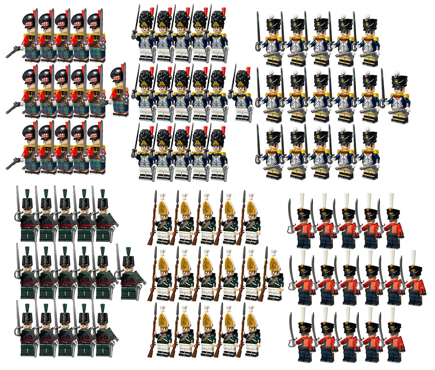 The Napoleonic Wars 8 Countries Army Set Collectible Minifigures Set