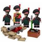 Scottish Bagpiper Minifigures with Weapons and Accessories