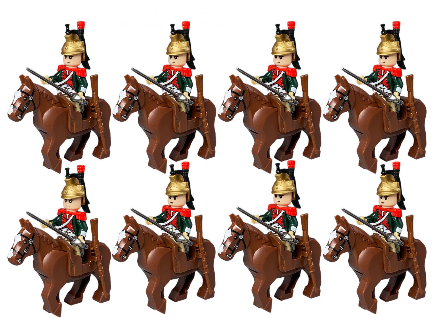 16pcs Mounted French Dragoons Minifigures Set Toys