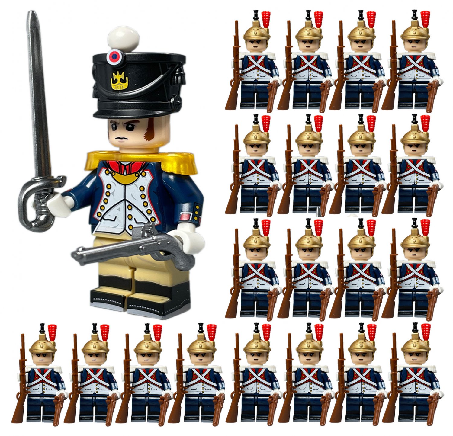 21pcs Napoleonic Wars Officer & Dutch Dragoons Minifigures Set