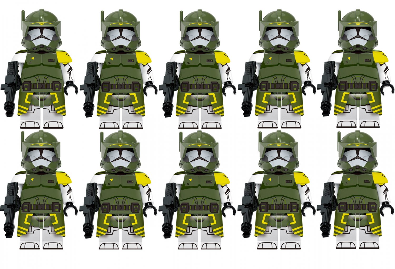 10pcs Clone Commander Doom B Star Wars Minifigure Toys