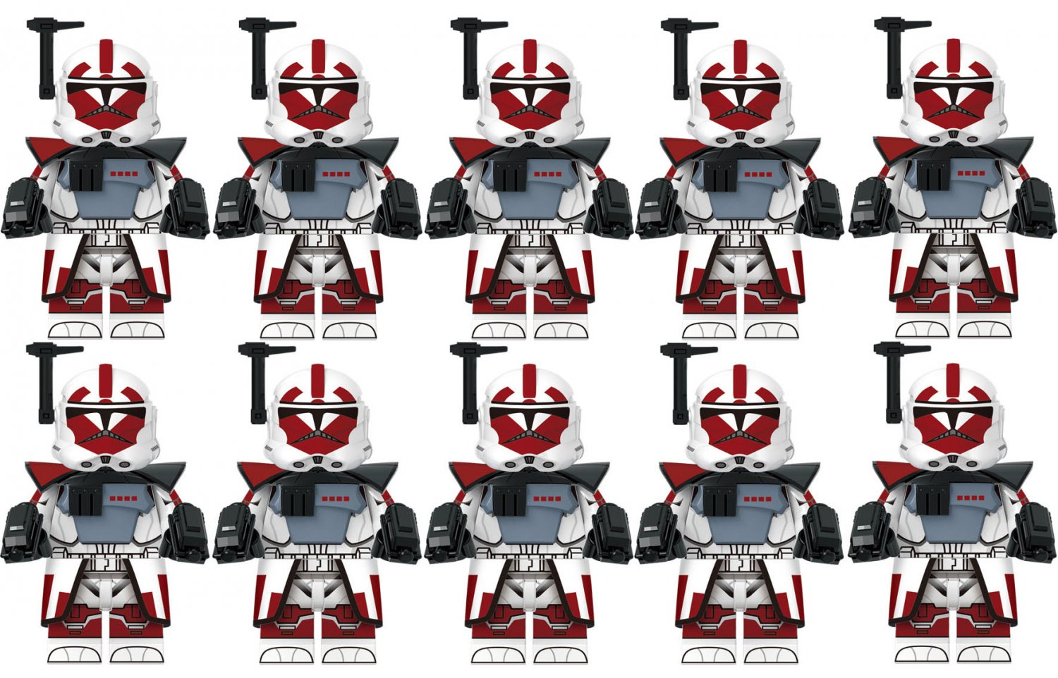 10pcs Clone Commander Dredd Star Wars Minifigure Toys