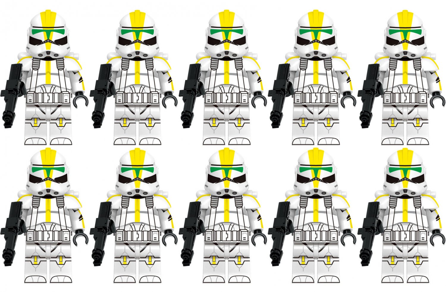 10pcs 327th Battalion Clone jet Troopers Star Wars Minifigure Toys