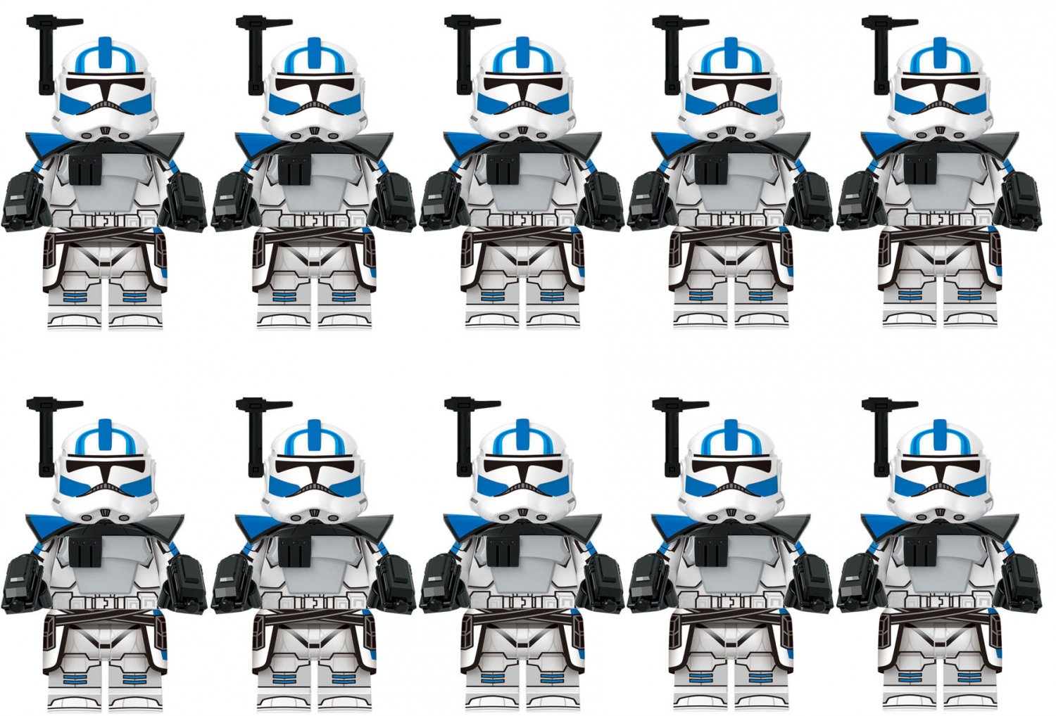 10pcs Clone Wars Advanced Recon Commando Minifigure Toys