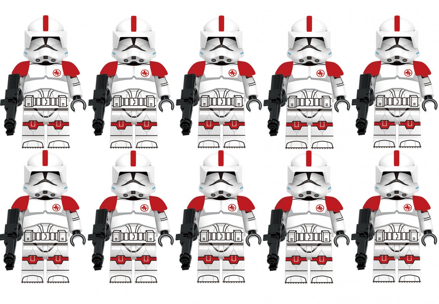 10pcs Clone Medic Troopers Star Wars Custom Minifigures