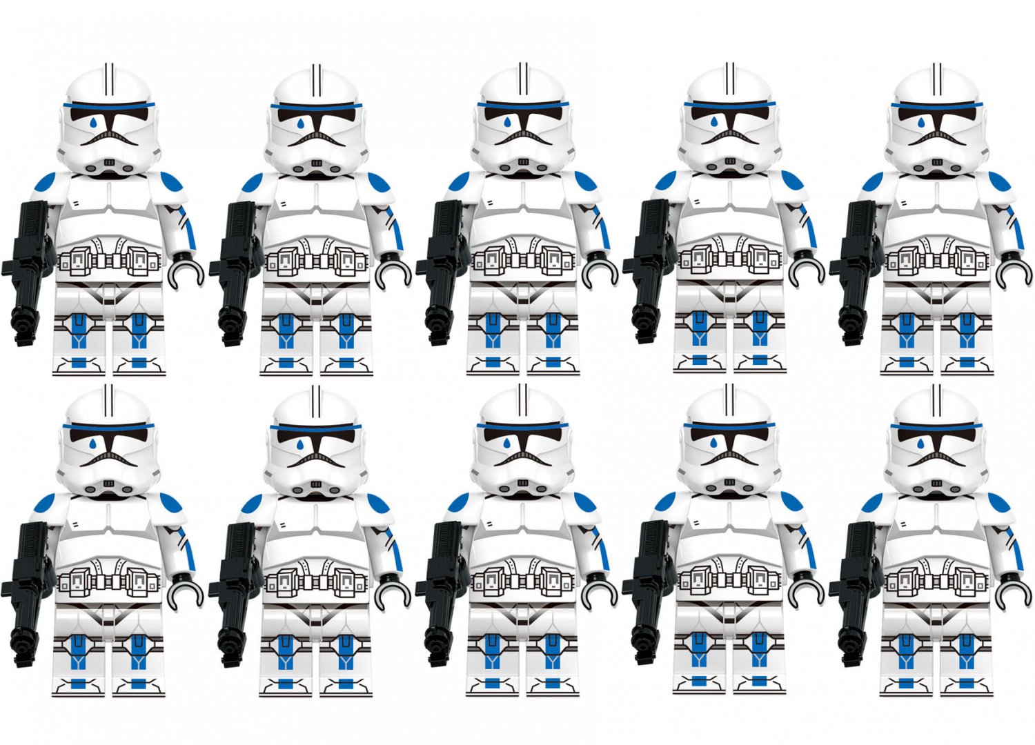 10pcs Clone Trooper CT-5385 (Tup) Clone Wars Minifigure Toys