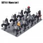 160pcs Mounted Skeleton Horses Knights Army Set Minifigures Toys