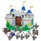 Blue Lion Knights SET C with Castle Custom Minifigure Blocks Toys