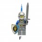 Blue Lion Knights SET F with Castle Custom Minifigure Blocks Toys