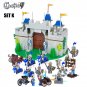 Blue Lion Knights Castle and Minifigures Weapons Collection