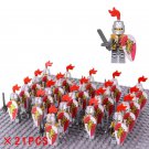 21pcs Red Lion Knights Sword Infantry DIY MinifigureSets B