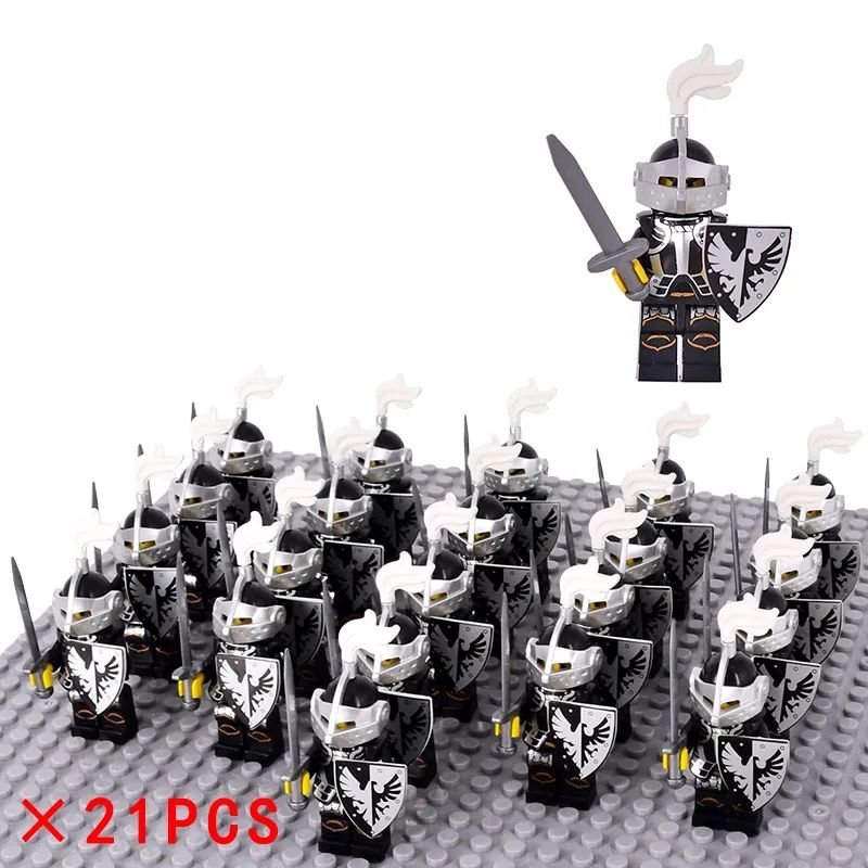 21pcs Black Eagle Knights Sword Infantry DIY MinifigureSets A