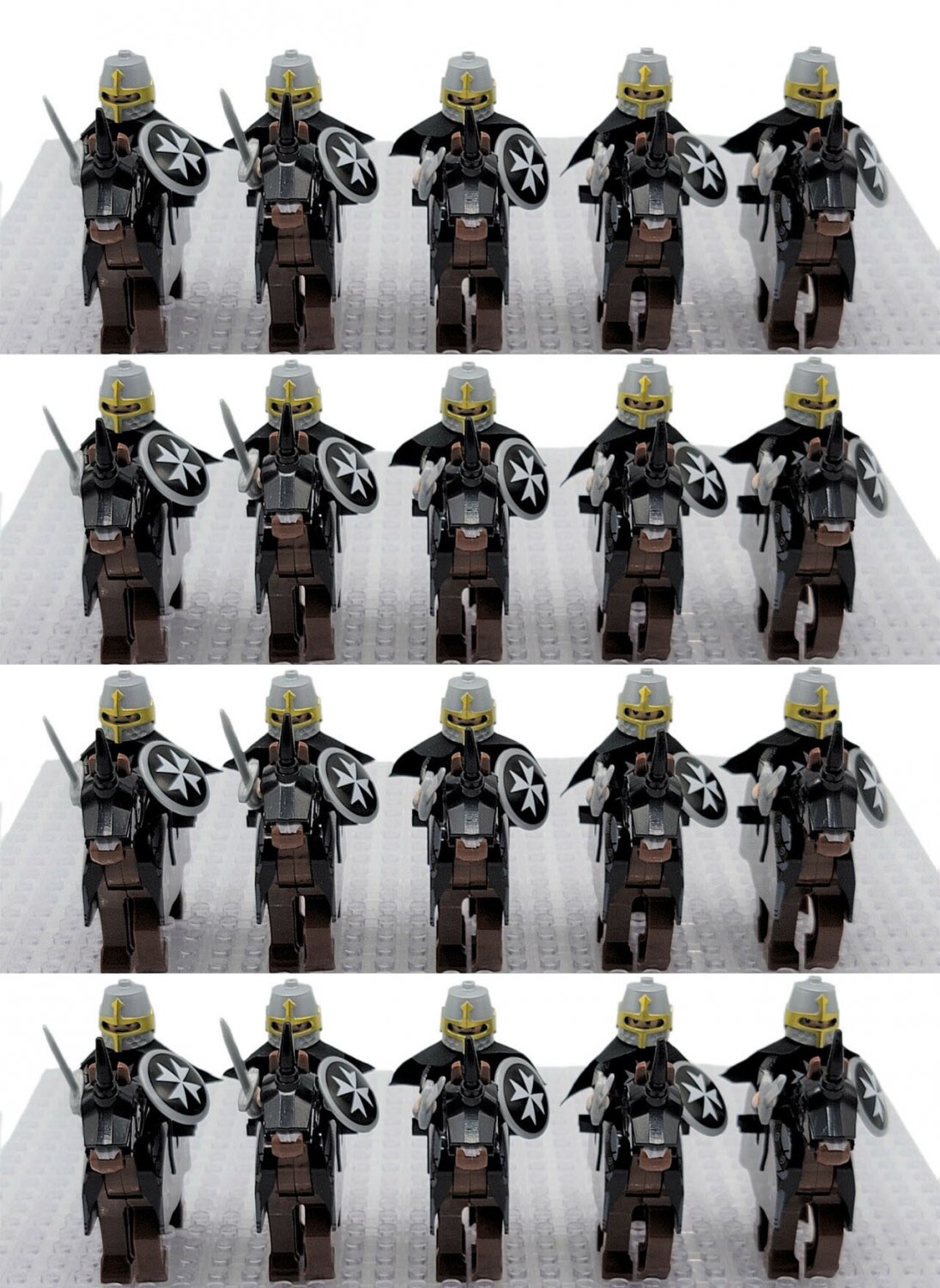 40pcs/set Mounted Knights Hospitallers Minifigure Toys